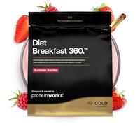 Protein Works | Diet Breakfast 360 - GOLD Innovation, Batido Sustitutivo para Desayuno Saludable, Pérdida de Peso, Con Cafeína, Bajo en Azúcar, Chocolate Suave, 9 Porciones, 500g