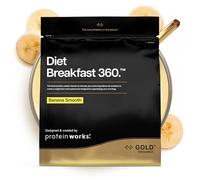 Protein Works | Diet Breakfast 360 - GOLD Innovation, Batido Sustitutivo para Desayuno Saludable, Pérdida de Peso, Con Cafeína, Bajo en Azúcar, Plátano Suave, 36 Porciones, 2kg