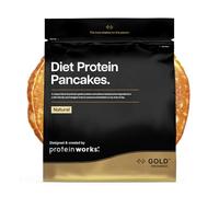 Protein Works | Diet Protein Pancakes - GOLD Innovation, Mezcla Pancakes Proteicos Premium, Desayuno Bajo en Calorías, Bajo Grasa & Azúcar, Apoya Pérdida de Peso, Natural, 12 Porciones, 500g