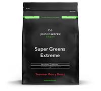 Protein Works | Super Greens 360 - GOLD Innovation, Mezcla de Superalimentos Verdes Mejorada, 159 Beneficios para la Salud, Antioxidantes, Adaptógenos, Vegano, Explosión de Bayas, 83 Porciones, 1g
