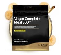 Protein Works | Vegan Complete Meal 360 - Gold, Plátano Suave, 500 g | Batidos Sustitutivos de Comida, Vegano con Proteínas, Vitaminas y Minerales, Batido Saciante, 5 Comidas