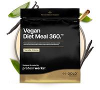 Protein Works | Vegan Diet Meal 360 - GOLD Innovation, Proteína Vegana, Batido Sustitutivo de Comidas, Apoya la Pérdida de Peso Saludable, Bajo en Azúcar, Crema de Vainilla, 30 Comidas, 2kg