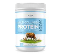 Proteína de colágeno multi en polvo 400 g - tipos I, II, III, V y X - colágeno hidrolizado de bovino de pasto, pescado salvaje, pollo de corral y cáscara de huevo (20 dosis)