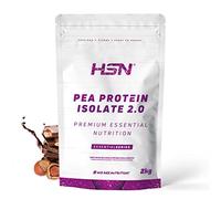 Proteína de Guisante Aislada de HSN | Sabor Chocolate Avellanas 2Kg = 67 Tomas por Envase | 100% Vegana | Pea Protein Isolate | No-GMO, Sin Gluten, Sin Soja ni Azúcares añadidos