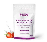 Proteína de Guisante Aislada de HSN | Sabor Fresa 500 gr = 17 Tomas | 100% Vegana | Pea Protein Isolate | No-GMO, Sin Gluten, Sin Soja ni Azúcares añadidos