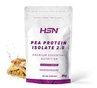 Proteína de Guisante Aislada de HSN | Sabor Pastel de Manzana 2 Kg = 67 Tomas por Envase | 100% Vegana | Pea Protein Isolate | No-GMO, Sin Gluten, Sin Soja ni Azúcares añadidos