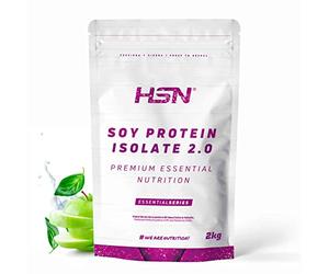 Proteína de Soja Aislada de HSN | Sabor Manzana 2 Kg = 67 Tomas por Envase | 100% Vegana | Soy Protein Isolate | No-GMO, Sin Gluten