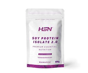 Proteína de Soja Aislada de HSN | Sin Sabor 500 g = 17 Tomas por Envase | 100% Vegana | Soy Protein Isolate | No-GMO, Sin Gluten