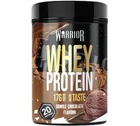 Proteína de suero de leche en polvo Warrior Whey 500 g (hasta 36 g por batido) - Sabor delicioso y rico en aminoácidos para el crecimiento muscular - 20 raciones (Doble chocolate)