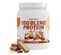 Proteína en Polvo ISO + Whey | 1,4kg | Para Ganar Masa Muscular | Recuperación Rápida y Sostenida | 27g de Proteína por Toma | Bajo en Azúcar y Apta Vegetarianos | Sabor Chocolate Waffer - Nutrienjoy