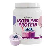 Proteína en Polvo ISO + Whey | 1,4kg | Para Ganar Masa Muscular | Recuperación Rápida y Sostenida | 27g de Proteína por Toma | Bajo en Azúcar y Apta Vegetarianos | Sabor Blueberry Yogurt - Nutrienjoy