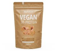 Proteína en Polvo Pretzel y Caramelo Salado 1kg - Desarrollo de Masa Muscular - Proteínas Veganas Sin Lactosa ni Suero - 3k Vegan Protein Blend - Nutri + 1000g Batido