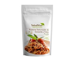 Proteína fina de haba y guisante texturizada ecológica SaludViva 200 g | Alto contenido en proteína vegetal | Ideal para boloñesa vegana, tacos, hamburguesas y platos sin carne
