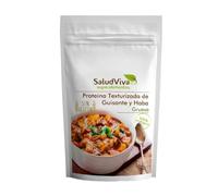 Proteína gruesa de haba y guisante texturizada ecológica SaludViva 150 g | Alto contenido en proteína vegetal | Sustituto de la carne para guisos, estofados, brochetas y tacos