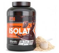 Proteína Isolat Competition - Mega Plus - Promiko - Proteína Aislada De Suero Profesional Para Masa Muscular Y Recuperación Rápida - Proteina Isolate Y Leche En Polvo - Chocolate 1kg