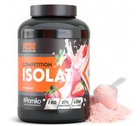 Proteína Isolat Competition - Mega Plus - Promiko - Proteína Aislada De Suero Profesional Para Masa Muscular Y Recuperación Rápida - Proteina Isolate Y Leche En Polvo - Fresa 1kg