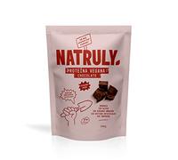 NATRULY Proteína Vegana BIO Chocolate, 81% Proteína, 100% Natural Sin Azúcar, Sin Gluten, Sin Lactosa, Sin Soja -350g