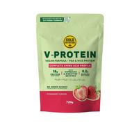 V-GOLDNUTRITION | VEGAN V-PROTEIN | MEZCLA DE PROTEÍNA VEGETAL DE GUISANTE Y ARROZ (FRESA, 720g)