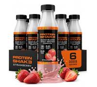 Proteína Whey Monodosis para Batido y Crecimiento Muscular | 16 g Proteína, 0,2 g Azúcares | Podium Fresa | Pack 6 x 30 g