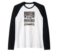 Proteínas y proverbios: Entrenamiento con proteínas, sabiduría, Libros, Libros, Gimnasio Camiseta Manga Raglan