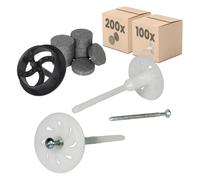 Protektor Taco roscado para materiales aislantes con tornillo de acero de 50mm