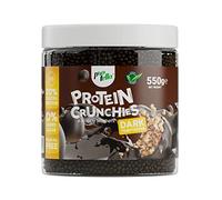 Protella - Toppings - Protein Crunchies Dark Temptation 550gr - Bolitas De Proteína De Guisante Y Arroz Recubiertas De Chocolate Negro Sin Azúcar Y Sin Aceite De Palma 100% Vegano
