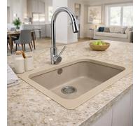 Protenlux Protector de Encimera para Fregadero Bajo Encimera Flexible Antigolpes Antirayaduras (Beige, Chicago 47.4x37.8cm)