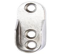 Protenrop 2907148 - Soportes para Barra de Armario, Extremo, Oval, Color Metalizado