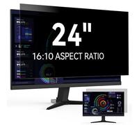 Protescreen Filtro de privacidad, 61 cm (24 pulgadas), 16:10, filtro de luz azul, reflexión anti-espionaje, protector de pantalla para PC y monitor de 24 pulgadas, 16:10, pantalla panorámica ordenador