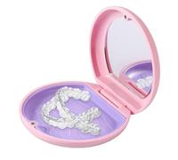 Prótesis -Bathtui - Prácticamente recipiente para dientes artificiales - Funda para dientes artificiales con cierre magnético - Protección de la de protección nocturna para prolongar la duración
