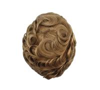 Prótesis Capilar Hombres Peluca de cabello humano Remy de 0,03 mm for hombre, prótesis capilar, cabello humano natural, prótesis capilar masculina Peluca Hombre(Light Ash Blonde)