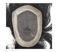 Prótesis Capilar Hombres Unidades de sistema de cabello humano for peluquín for hombres, encaje suizo y NPU alrededor de postizos for hombres, prótesis de cabello masculino duradera ondulada de 30 mm