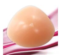 Prótesis mamarias de silicona autoadhesiva 1 pieza triángulo senos falsos sujetador Enhancer inserta sentido realista de la mastectomía de prótesis, individuos transgénero, cosplay,Nude,250g/Piece