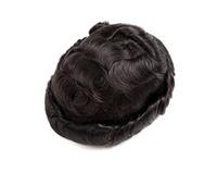 Prótesis para cabello de hombre, unidad de repuesto para cabello humano, base mono transpirable y fina Toupee for Men(7x9)