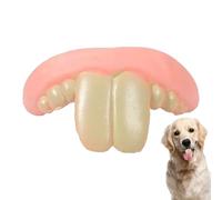 Prótesis para perros - Juguete de dientes falsos de silicona para perros, reseñas prótesis de perro | Juguete creativo humorístico duradero para perros con ranura amigable con los dientes, dientes