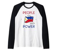 Protesta contra la corrupción del Poder Popular en Filipinas Camiseta Manga Raglan