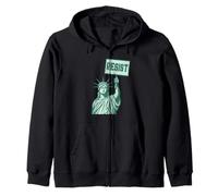 Protesta de Lady Liberty - La Igualdad Feminista resiste angustiada Sudadera con Capucha