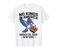 Protesta de No Kings 28 de Marzo de 2026 Resist New York Bluebird NY Camiseta
