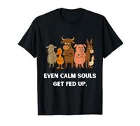 Protesta Divertida de Animales de Granja: diseño de rebelión para Amantes Camiseta