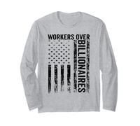 Protesta Divertida Justicia Social reúne a Trabajadores por multimillonarios Manga Larga