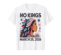 Protesta No Kings Marzo 2026 Mujeres Feministas Nativas Americanas Camiseta