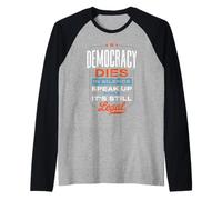 Protesta Pro Democracia 18 de Octubre Camiseta Manga Raglan
