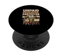 Protestante pacífico no remunerado No Kings Funny Pro Democracia PopSockets PopGrip Adhesivo