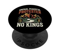 Protestante pacífico no remunerado No Kings Funny Pro Democracia PopSockets PopGrip Adhesivo