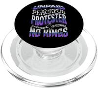 Protestante pacífico no remunerado No Kings Funny Pro Democracia PopSockets PopGrip para MagSafe