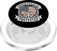 Protestante pacífico sin Pagar, Divertido diseño Pro Democracia PopSockets PopGrip para MagSafe