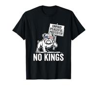 Protestante pacífico sin Pago No Kings Funny Pro Democracy Dog Camiseta