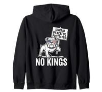 Protestante pacífico sin Pago No Kings Funny Pro Democracy Dog Sudadera con Capucha
