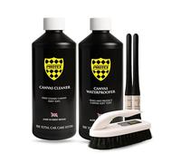 PROTEX Kit de cuidado convertible de parte superior suave con limpiador de lona e impermeabilizante, 500 ml, dos cepillos aplicadores y un cepillo de limpieza de parte superior suave, kit de cepillos.