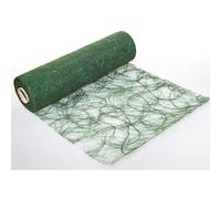 Protinam Camino de mesa Sizoweb de 30 cm x 25 m, en color verde oscuro, para decoración como verano, Pascua, Navidad o bodas (25 m, verde oscuro 6725)